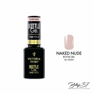 Frasco de gel para unhas cor Naked Nude Victoria Vynn com amostra da cor e referência 331614