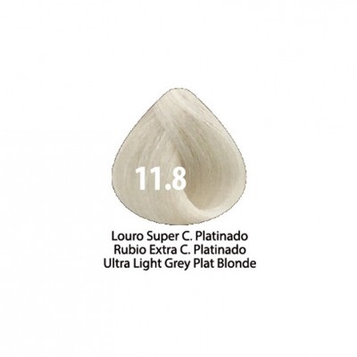 Mostruário de cor de cabelo louro platinado extra claro 11.8