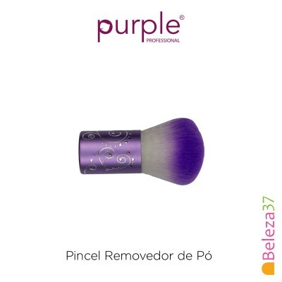 Pincel Removedor de Pó Purple Professional com cabo roxo e cerdas roxas