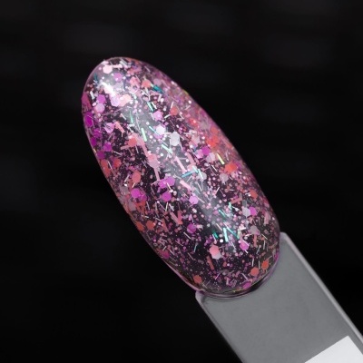 Mostruário de verniz de unha com glitter colorido