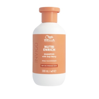 Frasco de champô Wella Nutri Enrich para cabelo seco ou danificado