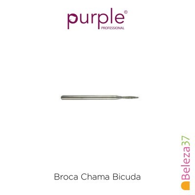 Broca Chama Bicuda de metal prateado com ponta estriada