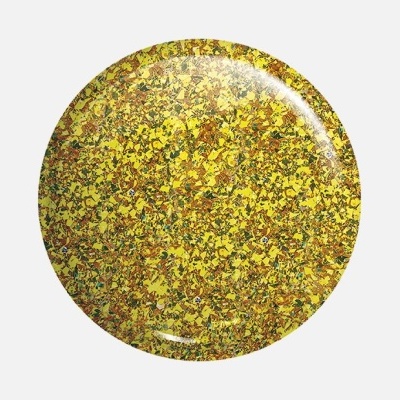 prato redondo marmoreado amarelo dourado