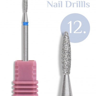 Broca para unhas INOCOS Nail Drills nº 12 metalizada com base rosa