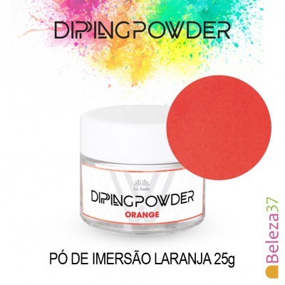 Frasco de pó de imersão laranja para unhas Dipping Powder