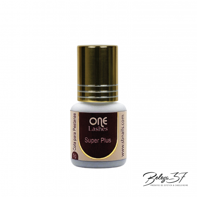 Frasco pequeno de cola para pestanas ONE Lashes Super Plus com tampa dourada