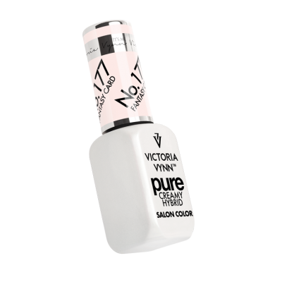 Frasco de verniz para unhas Victoria Vynn pure creamy hybrid com tampa quadriculada rosa e branca