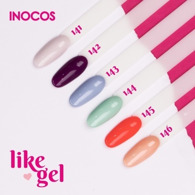 Paletas de verniz de unhas INOCOS like gel com cinco cores diferentes numeradas