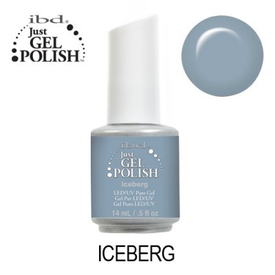 Esmalte gel azul Iceberg da marca ibd com frasco vidro e tampa branca