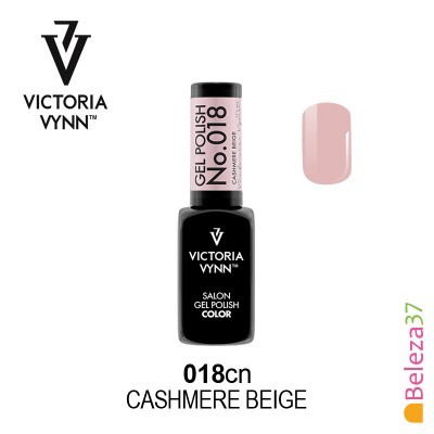 Esmalte de gel Victoria Vynn Cashmere Beige (018cn) com amostra da cor