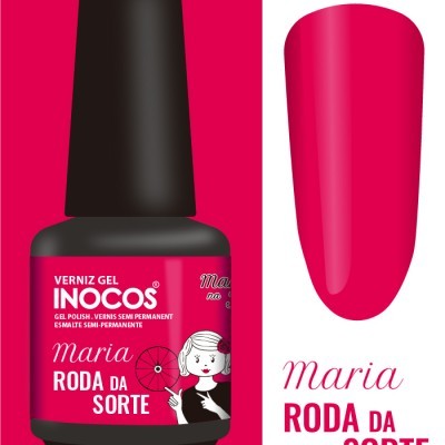 Verniz gel Inocos Maria Roda da Sorte vermelho