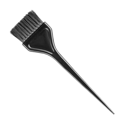 Pincel preto para coloração de cabelo com cerdas finas