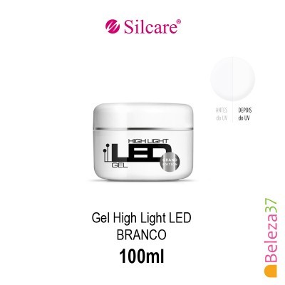 Frasco branco de gel para unhas Silcare 100ml