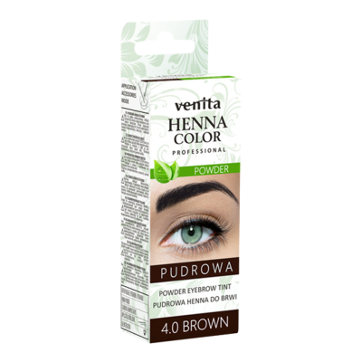 Embalagem de tintura de sobrancelhas Venita Henna Color Professional castanho 4.0
