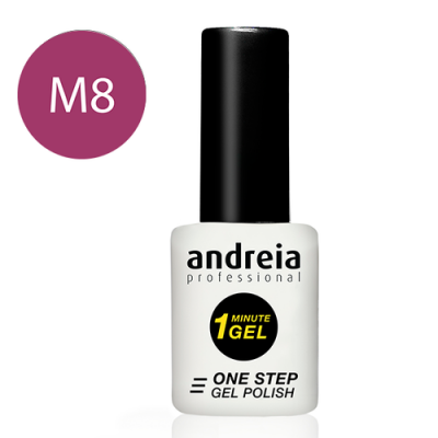 Esmalte gel Andreia Professional One Step Gel Polish cor roxa M8