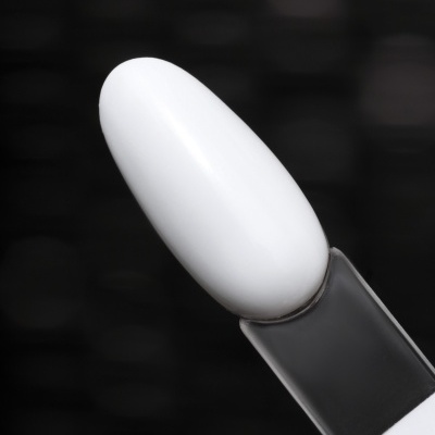 Amostrador de cor de verniz de unha branco opaco com cabo transparente