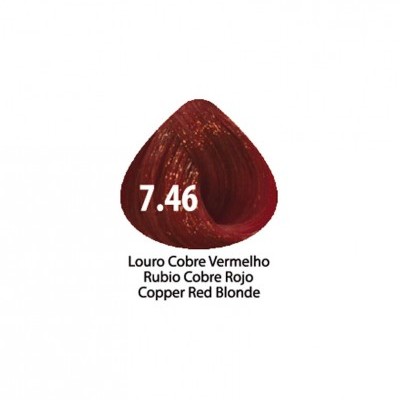 amostra de cor de cabelo cobre vermelho 7.46