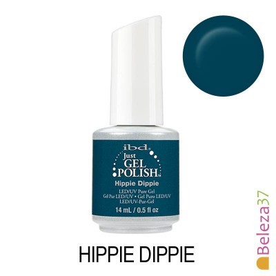 Verniz gel ibd Just Gel Polish cor Hippie Dippie azul escuro