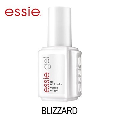 Frasco de verniz de gel branco essie BLIZZARD