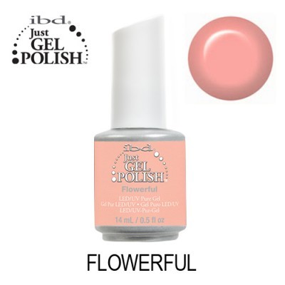 Frasco de esmalte gel da marca ibd cor rosa Flowerful