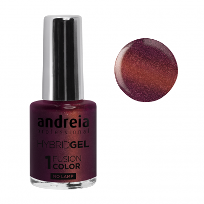 Frasco de verniz de unhas vinho metálico Andreia professional Hybrid Gel
