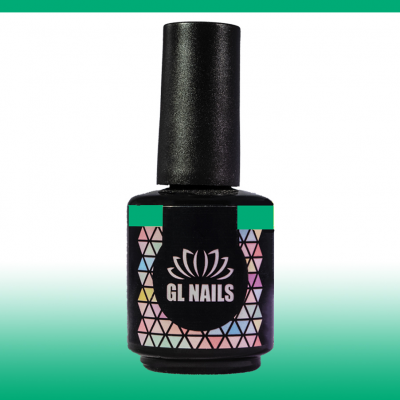 Frasco de verniz para unhas GL NAILS com padrão geométrico colorido