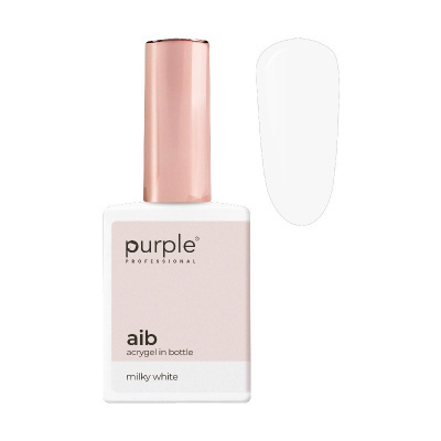 Verniz para unhas milky white purple professional com tampa rosa