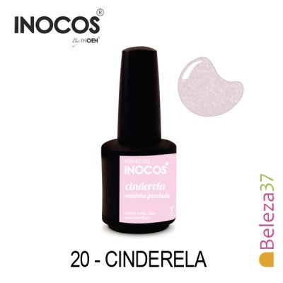 Frasco de verniz gel para unhas INOCOS cor cinderela, rosinha perolado