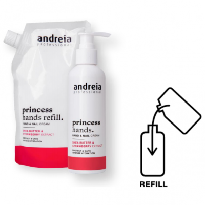 Creme para mãos Andreia Professional Princess Hands com embalagem e refil