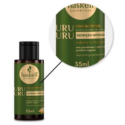 Frasco pequeno de cosmético Haskell Seiva Nutritiva URU URU 35 ml