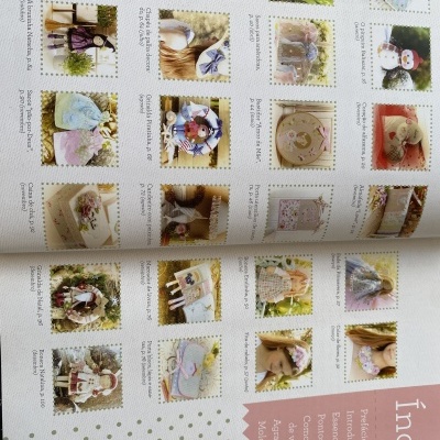 Página de índice com fotos de produtos artesanais e texto em português.