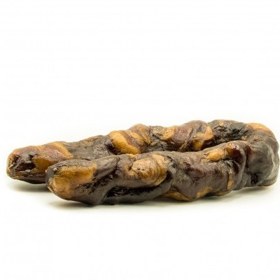 Dois pés de tamarindo secos castanhos sobre fundo branco