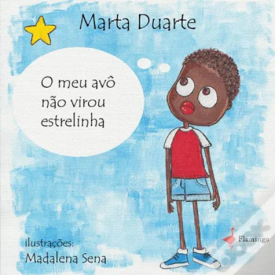 Capa de livro infantil azul com menino ilustrado, texto e nomes dos autores