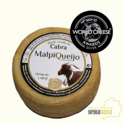 Queijo curado de cabra MalpiQueijo com selo World Cheese Awards Silver 2024-25