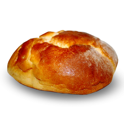 Pão redondo com crosta dourada