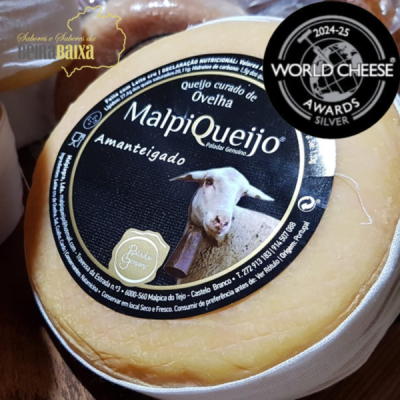 Queijo curado de Ovelha MalpiQueijo Amanteigado com selo World Cheese Awards