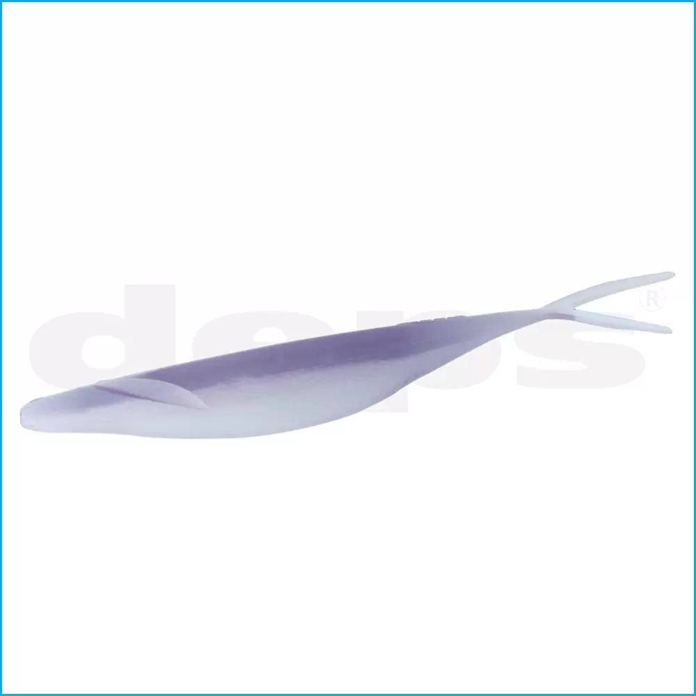 Amostra Deps Sakamata Shad 8" remo cinzento claro para caiaque em fundo branco