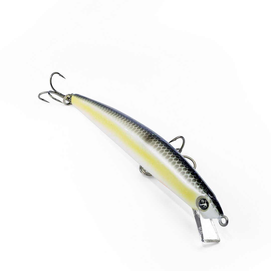 Geko Mommotti 115 SF Jerkbait Isca artificial multicolor para pesca com ganchos e lâmina frontal