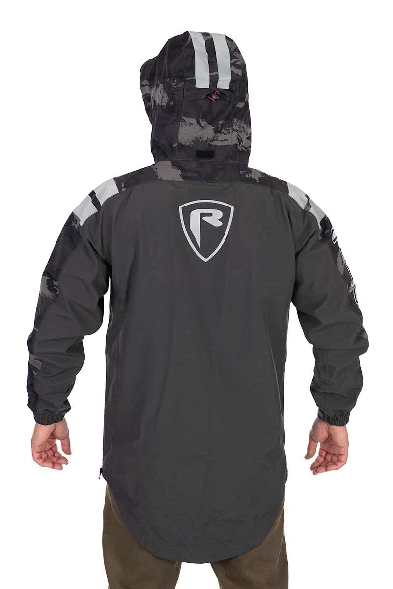 Fox Rage Camo Triple Layer Smock Casaco impermeável cinzento escuro com padrão camuflado