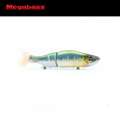 Isco artificial articulado Megabass para pesca com cores naturais e anzóis