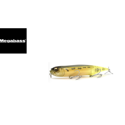 Isca de pesca amarela com padrão de manchas pretas e três anzóis prateados