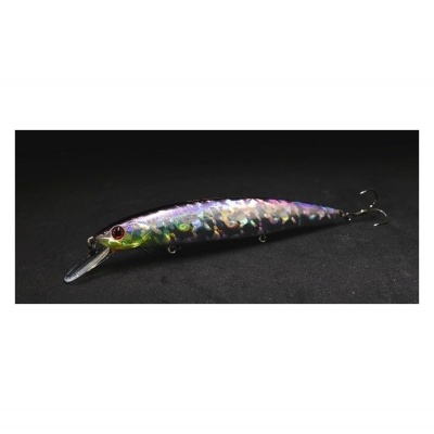 Isca de pesca brilhante prateada com anzóis