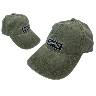 Dois bonés verdes de algodão com logo Rapala