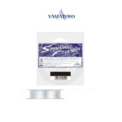 Fio de pesca transparente Spinning Fluoro com embalagem azul e roxa