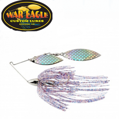 Isca artificial para pesca com lâminas holográficas e saia de plástico colorida