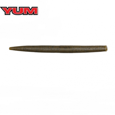 Isca artificial flexível castanho esverdeado YUM com textura estriada