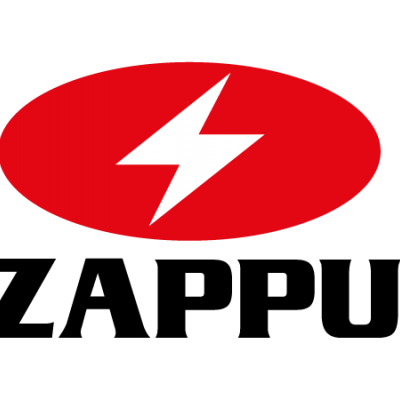 Relâmpago branco dentro de oval vermelho