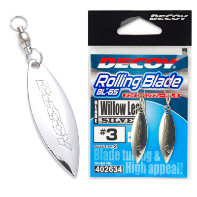 Conjunto Decoy Rolling Blade BL-6S lâminas folha de salgueiro prata #3