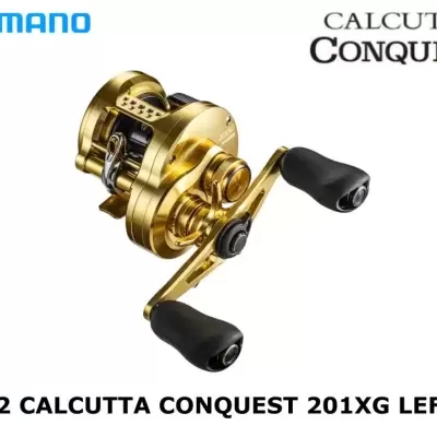 Carreto de pesca dourado Shimano Calcutta Conquest 201 XG Left