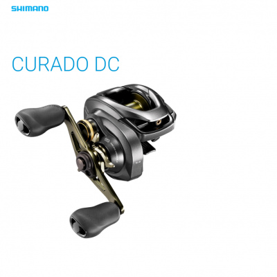 Carretel de pesca Shimano Curado DC preto e dourado
